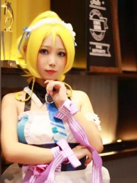 《Lovelive！》绚濑绘里情人节女仆 C O S P L A Y_绚濑绘里同人女仆 (3)