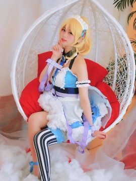 《Lovelive！》绚濑绘里情人节女仆 C O S P L A Y_情人节快乐 (3)