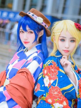 《Love Live!》大正浪漫和服未觉醒绘海组 C O S P L A Y_赏花时咫素。 (3)