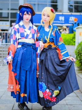 《Love Live!》大正浪漫和服未觉醒绘海组 C O S P L A Y_赏花时咫素。 (8)