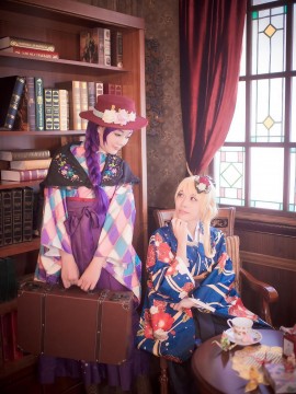 《Love Live!》大正浪漫和服未觉醒希绘组 C O S P L A Y_Love Live_大正浪漫 (2)