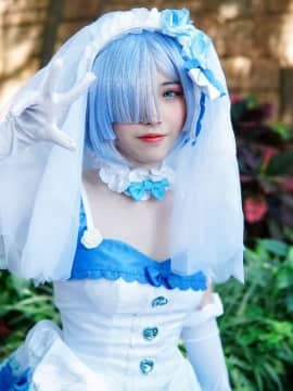 《从零开始》雷雷姆同人婚纱装 C O S P L A Y_如果是未来的话题，必须要笑着聊吧 (11)