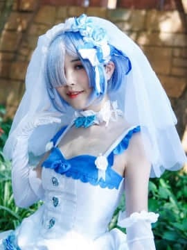 《从零开始》雷雷姆同人婚纱装 C O S P L A Y_如果是未来的话题，必须要笑着聊吧 (12)
