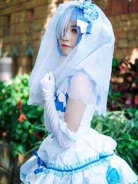 《从零开始》雷雷姆同人婚纱装 C O S P L A Y_如果是未来的话题，必须要笑着聊吧 (14)
