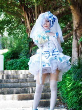 《从零开始》雷雷姆同人婚纱装 C O S P L A Y_如果是未来的话题，必须要笑着聊吧 (18)