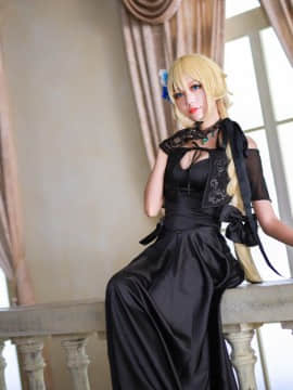 《Fate Grand Order》贞德黑色晚礼服 C O S P L A Y_FGO 贞德 二周年礼服 (9)