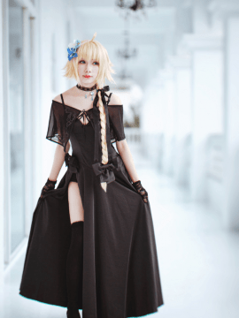 《Fate Grand Order》贞德黑色晚礼服 C O S P L A Y_《FGO》贞德礼服装 (9)