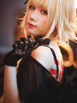 《Fate Grand Order》贞德黑色晚礼服 C O S P L A Y_《FGO》贞德礼服装 (1)