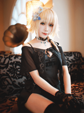 《Fate Grand Order》贞德黑色晚礼服 C O S P L A Y_《FGO》贞德礼服装 (3)