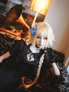 《Fate Grand Order》贞德黑色晚礼服 C O S P L A Y_《FGO》贞德礼服装 (4)