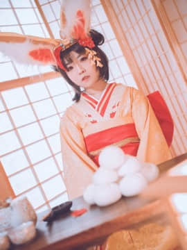 《阴阳师手游》中秋山兔和服 C O S P L A Y_0012