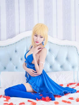 《Fate Extella》 阿尔托莉雅X尼禄睡服特典 C O S P L A Y_saber 尼禄 睡衣cos 阿尔托利亚 (20)