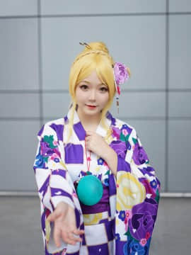《LoveLive!Sunshine!!》小原鞠莉X渡边曜浴衣和服 C O S P L A Y_0012