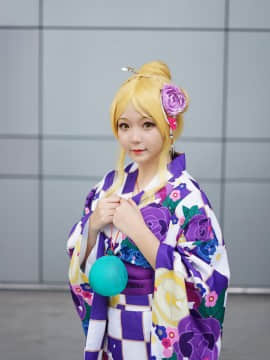 《LoveLive!Sunshine!!》小原鞠莉X渡边曜浴衣和服 C O S P L A Y_0011