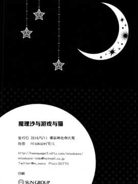 [基音汉化组] (例大祭11) [misokaze (モル)] 魔理沙とゲームと猫 (東方Project)_016