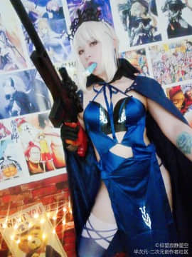 《Fate Grand Order》黑枪呆saber C O S P L A Y_骑阶黑呆 (2)
