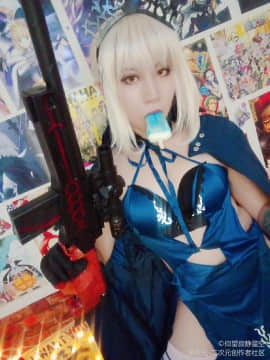 《Fate Grand Order》黑枪呆saber C O S P L A Y_骑阶黑呆 (3)