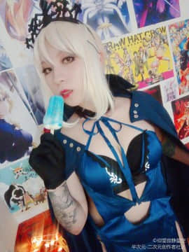 《Fate Grand Order》黑枪呆saber C O S P L A Y_骑阶黑呆 (6)