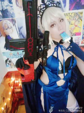 《Fate Grand Order》黑枪呆saber C O S P L A Y_骑阶黑呆 (7)