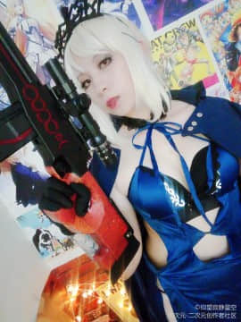 《Fate Grand Order》黑枪呆saber C O S P L A Y_骑阶黑呆 (9)