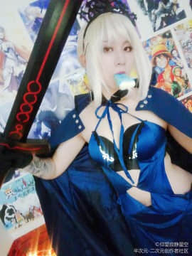 《Fate Grand Order》黑枪呆saber C O S P L A Y_骑阶黑呆 (12)