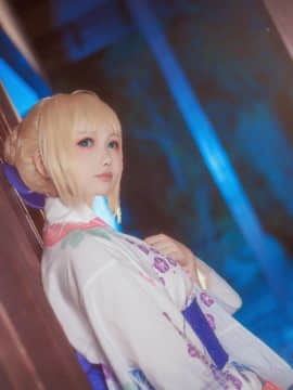《FateGrandOrder 》saber步履轻盈和服礼装C O S P L A Y_0002