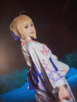 《FateGrandOrder 》saber步履轻盈和服礼装C O S P L A Y_0006