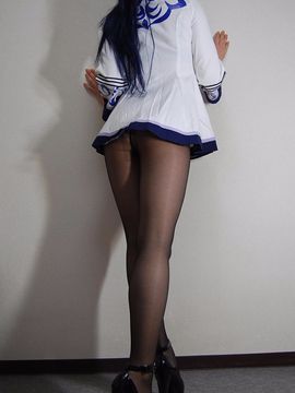 超ミニ黒スト制服コス_106