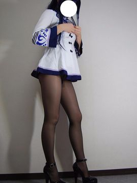 超ミニ黒スト制服コス_177