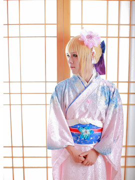 fate zero saber新年浴衣COS_0001