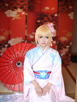 fate zero saber新年浴衣COS_0002