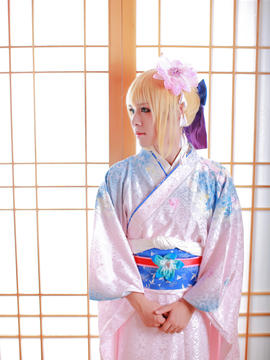 fate zero saber新年浴衣COS_0003