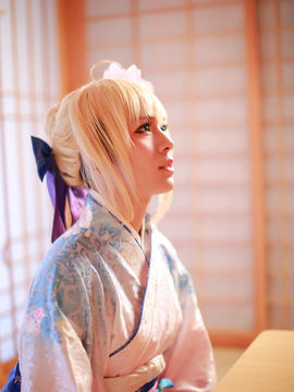 fate zero saber新年浴衣COS_0004