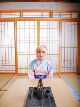 fate zero saber新年浴衣COS_0007
