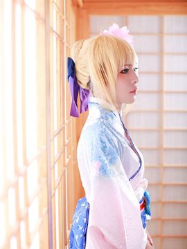 fate zero saber新年浴衣COS_0008