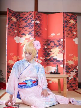fate zero saber新年浴衣COS_0009