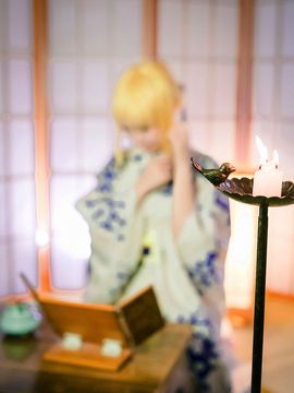 fate zero saber新年浴衣COS_SABER和服 C O S (1)
