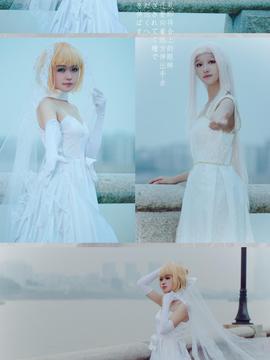 《FateZero》 海边花嫁SABER花嫁版C O S_FateZero (2)