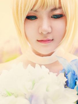《FateZero》 海边花嫁SABER花嫁版C O S_saber十周年婚纱 (4)