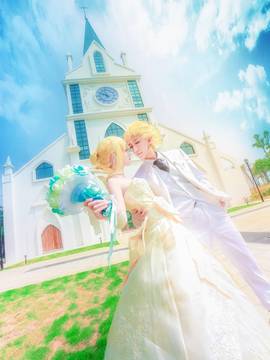 《FateZero》 海边花嫁SABER花嫁版C O S_双王金剑婚纱 (11)