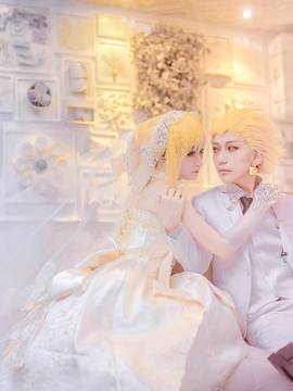 《FateZero》 海边花嫁SABER花嫁版C O S_双王金剑婚纱 (25)