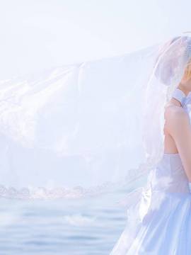 《FateZero》 海边花嫁SABER花嫁版C O S_saber花嫁 (1)