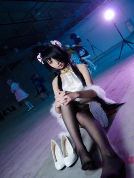 《date a live》時崎狂三除夕快乐 C O S P L A Y_时崎狂三白旗袍 (2)