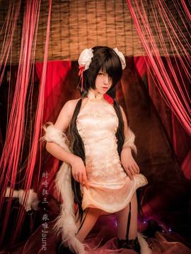 《date a live》時崎狂三除夕快乐 C O S P L A Y_#时崎狂三#白旗袍 (1)