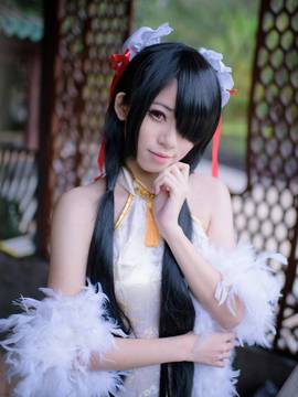 《date a live》時崎狂三除夕快乐 C O S P L A Y_#时崎狂三#白旗袍 (11)