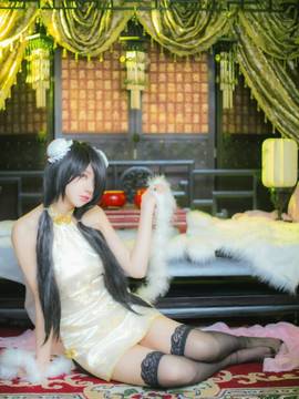 《date a live》時崎狂三除夕快乐 C O S P L A Y_【狂三 - 白旗袍】 (1)
