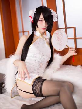 《date a live》時崎狂三除夕快乐 C O S P L A Y_【狂三 - 白旗袍】 (10)