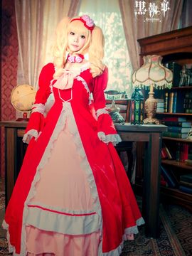 《黑执事》 伊丽莎白·米多福特红礼服C O S P L A Y_黑执事——伊丽莎白·米多福特COS正片 (7)