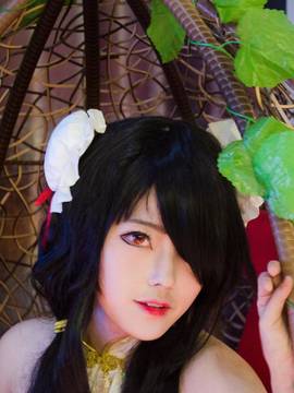 《约会大作战》狂三同人旗袍cp的正片 C O S P L A Y_时崎狂三白色同人版旗袍 (2)