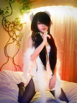 《约会大作战》狂三同人旗袍cp的正片 C O S P L A Y_时崎狂三白色同人版旗袍 (3)